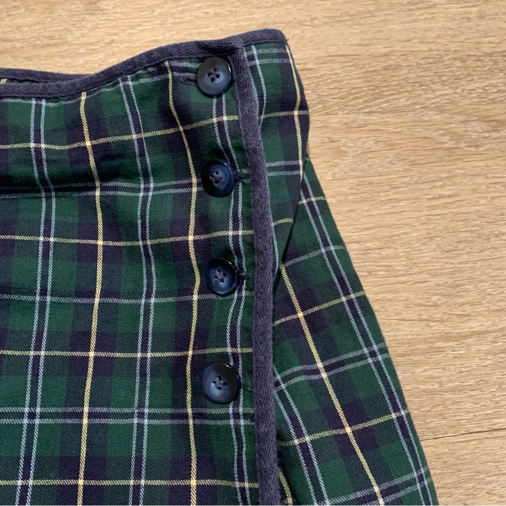 Talbots Dark Green & Blue Tartan Plaid Skirt Size 14P - Picture 2 of 5